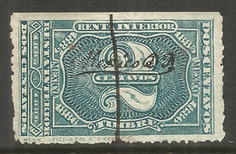MEXICO. 1885. RENTA INTERIOR. 2c BLUE REVENUE USED - Mexico