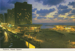 Tel Aviv Namir Square At Night Isreal Postcard - Publicité