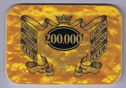 Y/ France/ Casino Plaque Carlton Casino Club 200.000 FRF Cannes - Casino