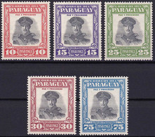 Paraguay YT 550-551-552-553-555 Mi 798-799-800-801-803 Année 1958 (MNH **) - Paraguay