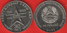 Transnistria 25 Roubles 2021 "Armed Forces" UNC - Moldawien (Moldau)