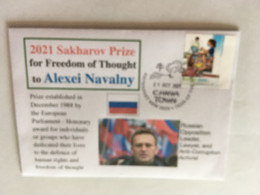 (6 A 18) Special Commemorative Cover - 21st October - Alexei Navalny Awarded 2021 Sakharov Prize (COVID-19 Stamp) - Covers & Documents