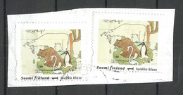 FINLAND FINNLAND Korkeasaari Zoo Tierpark - 2 Stamps On Cut Out O - Unclassified