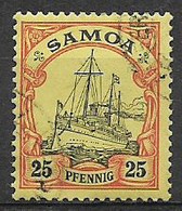 SAMOA  COLONIA TEDESCA 1900  ORDINARIA YVERT. 46 USATO VF - Samoa