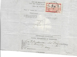 Avis De Reception Cad ASSI BEN OKBA ORAN Le 17/2/1947 TB - Brieven En Documenten