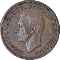 Monnaie, Grande-Bretagne, George VI, Farthing, 1939, TB+, Bronze, KM:843 - B. 1 Farthing