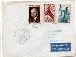 Libreville 1961 - Affranchissement Mixte AEF & Gabon - Brieven En Documenten