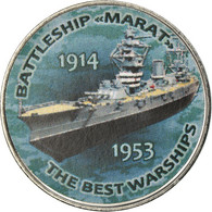 Monnaie, Zimbabwe, Shilling, 2017, Warship -  Battleship Marat, SPL, Nickel - Simbabwe