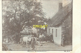 Dépt. 58,  Cp Pionnière ( Avant 1904) Maison Morvandelle, Animée, Charrette à Boeufs...., éd Blin - Sonstige Gemeinden