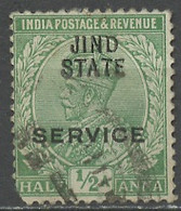 Jhind - Inde Service 1913-23 Y&T N°S23 - Michel N°P23 (o) - 1a Georges V - Jhind