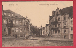 Leisnig I. Sa.  -  Bismarckplatz Und Bahnhofstrasse ( Verso Zien ) - Leisnig