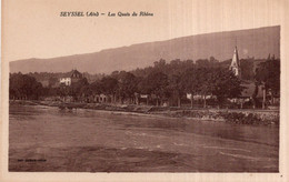 CPA   01   SEYSSEL---LES QUAIS DU RHONE - Seyssel