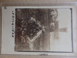 Carte Photo Lebucquières Tombe D'un Soldat Allemand. - Unclassified