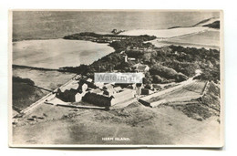 Herm Island, Aerial View - Channel Islands Postcard From 1952 With Herm Cachet - Herm