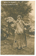 RO 09 - 16227 TIGANCA, Vanzatoare De Flori, Romania - Old Postcard, Real PHOTO - Unused - Rumania