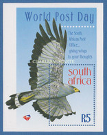 SOUTH AFRICA  1998  WORLD POST DAY  HAWK BIRD  M.S. S.G. MS 1099  U.M. - Blokken & Velletjes