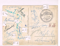 AUTOGRAPHEs SUR CARTE POSTALE - CHAMPIONNAT D'EUROPE DE BOXE AMATEUR - 1942 - - Autogramme