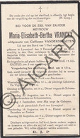 Maria Elisabeth Bertha VRANCKX °1896 Lovenjoel †1932 Boutersem - Guillaume VANDERSTRAETEN  (F280) - Devotion Images