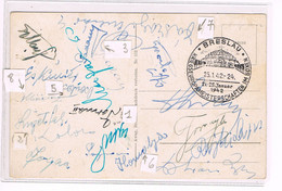 AUTOGRAPHEs SUR CARTE POSTALE - CHAMPIONNAT D'EUROPE DE BOXE AMATEUR - 1942 - - Handtekening