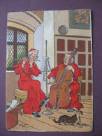 CPA CPSM ILLUSTRATEUR Harry Eliott ECCLESIASTIQUES RELIGIEUX Musiciens Violoncelle Flute BELLE FRAICHEUR DES COULEURS ! - Elliot