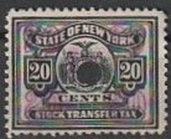 Revenues / Fiscaux - State Of New York / Stock Transfer Tax -|- United States - New Perforated - Revenues