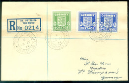 Deutsches Reich Besetzung Guernsey 1944 R-Brief Mit Mi 1 (g?) Und 3 (Paar Hat Eine Nach Links Verschobene Durchstich) - Bezetting 1938-45