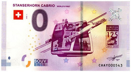 Billet Touristique - 0 Euro - Suisse - Stanserhorn Cabrio (2018-1) - Essais Privés / Non-officiels