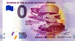 Billet Touristique - 0 Euro - Slovaquie - Museum Of The Slovak National Uprising (2020-4) - Privatentwürfe