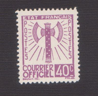 Fra746 Francia Francobollo Servizio "Francisque" | Courrier Officiel N.3 Timbre Service France | 40 Cents Lille  - 1943 - Nuovi