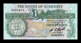 Guernsey 1 Pound 1980 Pick 48a Low Serial SC UNC - Guernesey