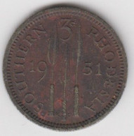 @Y@   Rhodesië    3 Cent  1951   (100) - Rhodesia