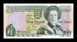 Jersey 1 Pound 1980 Pick 48a Low Serial SC UNC - Jersey