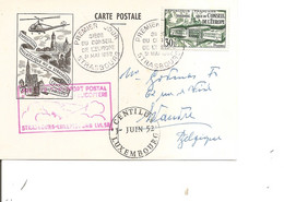 Hélicoptères ( Premier Transport Postal Par Hélicoptère De Strasbourg Vers Le Luxembourg En 1952 à Voir) - Hélicoptères