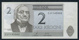 ESTONIA P85b 2 KROONI 2007 #CJ UNC. - Estonia