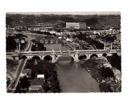 14235 " ROMA-PONTE FLAMINIO " VISTA AEREA-VERA FOTO -CART. POST. SPEDITA 1952 - Bridges