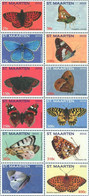 Sint Maarten / St Martin 2012 NVPH Nr 53/64 Postfris/MNH Vlinders, Butterflies, Papillons - Niederländische Antillen, Curaçao, Aruba