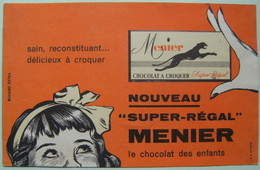 Buvard Fabrique De Chocolat - " MENIER " - Etablissements De Noisiel 77 - Ille De France   A Voir ! - Chocolat