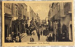 OLD POSTCARD RAZGLEDNICA PUGLIA MANFREDONIA CORSO MANFREDI EDIZ.ANTONIO DE FRANCESCO CARTOLINA NON USATA 1 - Manfredonia