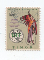 PORTUGAL»TIMOR»1$50»1965»STAMP»CENTENARY OF INTERNATIONAL TELECOMMUNICATION UNION»MICHEL TL 344»USED - Timor