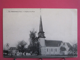 18 - Vouzeron - L'Eglise Et La Place - R/verso - Vouzeron