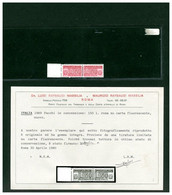 ITALIA - PACCHI IN CONCESSIONE 1969 -   Lire 150 Rosa  Firmato E Con Certificato Raybaudi  -   Lusso - Pacchi In Concessione