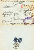 RUSSIE , En 1900 , Partie Le 13 Sept Et Arrivèe  Le 2 Oct 1900 à Lille  Recommandée  TB - Covers & Documents