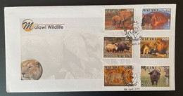 Malawi 2018 / 2019 FDC Mi. 1022 - 1027 Wildlife Faune Fauna Panther Leopard Elephant Lion Löwe Rhinoceros - Big Cats (cats Of Prey)