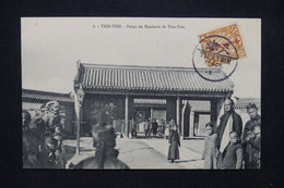 CHINE - Carte Postale - Tien Tsin - Palais Du Mandarin De Tien Tsin - Timbre Dragon Surchargé - 1913 - L 109249 - China