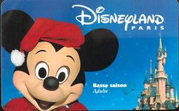 FRANCE  -  DisneyLAND PARIS  - HIVER MICKEY  -  Adulte   (avec Mention Adulte) - Passeports Disney