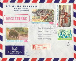 Indonesia Registered Airmail Cover Posted To Germany From Djakarta 1979 (DD33-3) - Indonesia