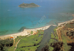 Cartolina Pula Spiaggia E Isolotto San Macario 1989 (Cagliari) - Cagliari