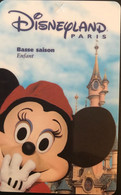 FRANCE  -  DisneyLAND PARIS  - HIVER MINNIE  -  Enfant  (avec Mention Enfant)  -  Différent Back - Toegangsticket Disney