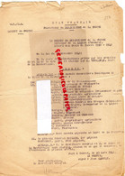 23- LA SOUTERRAINE-CABINET PREFET JEAN CABOUAT-25 MARS 1941-VERNADEAU MAIRE  LIBERATION-RESISTANCE-GUERRE 1939-1945- - Historical Documents