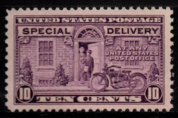 S022I - USA, 1922-1925 - SC#: E12 - MH - ( 36 X 21 1/2 Mm ) - POSTMAND AND MOTORCYCLE - Express & Einschreiben